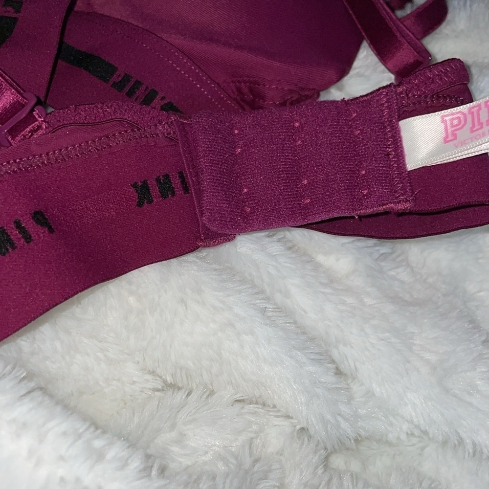 PINK Victoria's Secret Purple and Black Bra Intimates - Picture 8 of 8